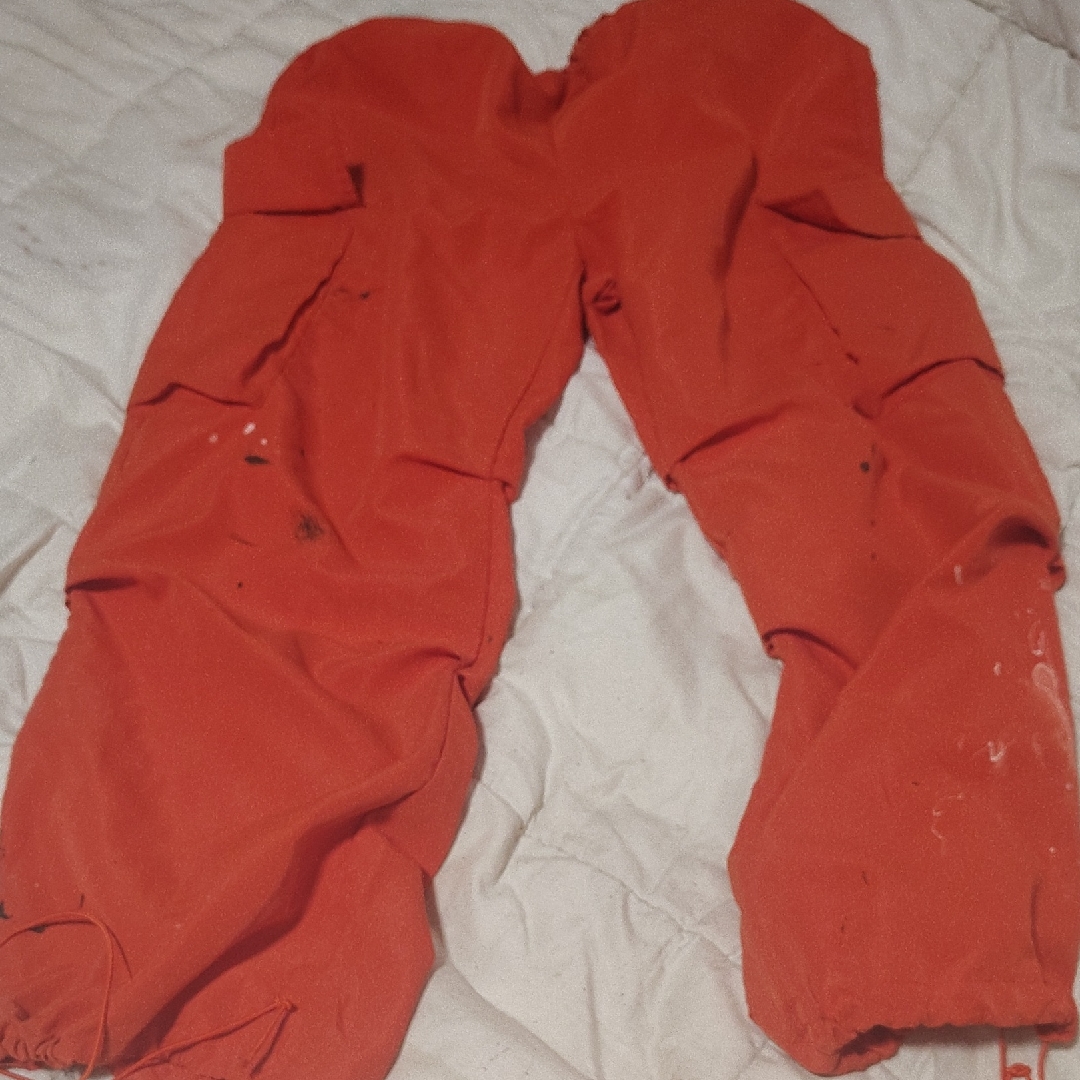 Shein Petite Bright Orange Elastic Waist Pants
